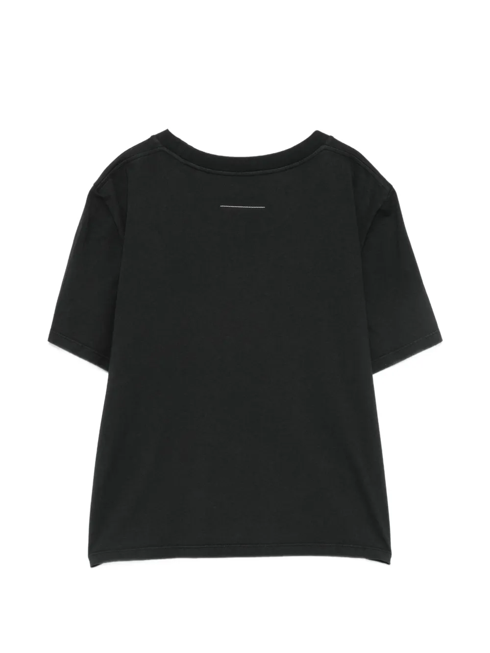 MM6 Maison Margiela T-shirt met logo-reliëf Zwart