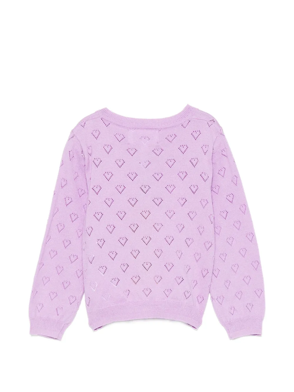 Molo Getrud gebreid vest met pointelle knopen Paars