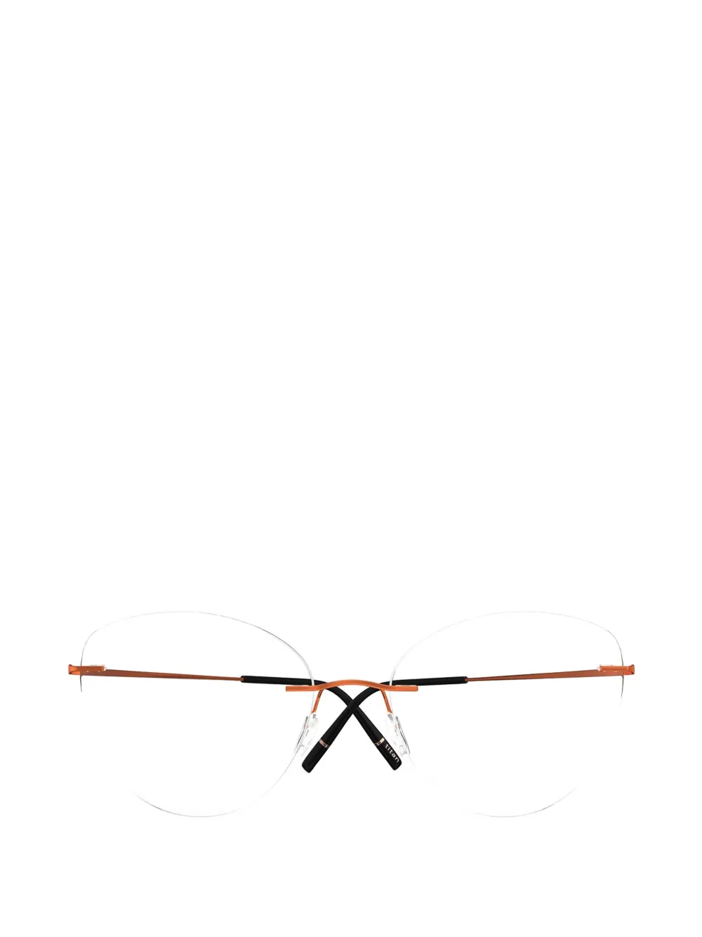 Silhouette Titan Minimal Art cat-eye frame glasses - Arancione