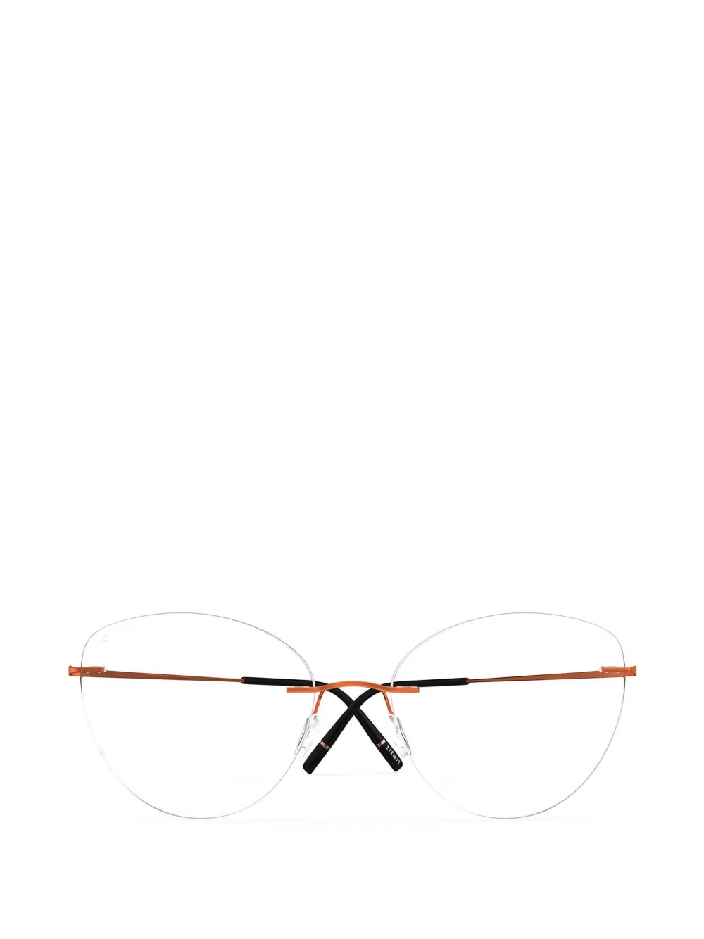 Silhouette Titan Minimal Art cat-eye frame glasses - Arancione