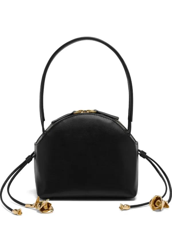 Erdem Mini Flora Leather Tote Bag in Black