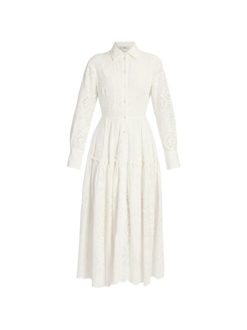ERDEM embroidered shirt dress - Bianco