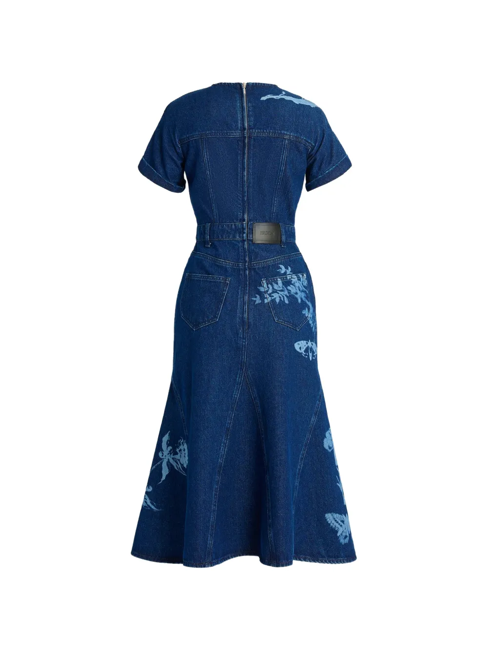 ERDEM floral-print short-sleeve dress Blauw
