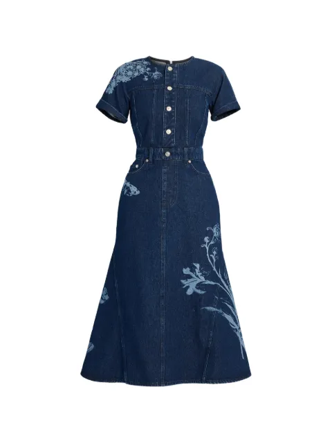 ERDEM floral-print short-sleeve midi dress