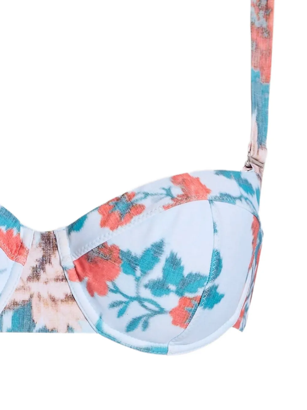  Erdem Floral-print Underwired Bikini Top - Azul 