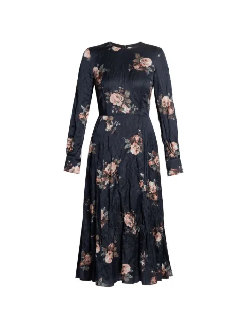 ERDEM floral-pattern textured dress