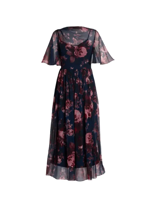 Erdem Floral-print Dress in Blue