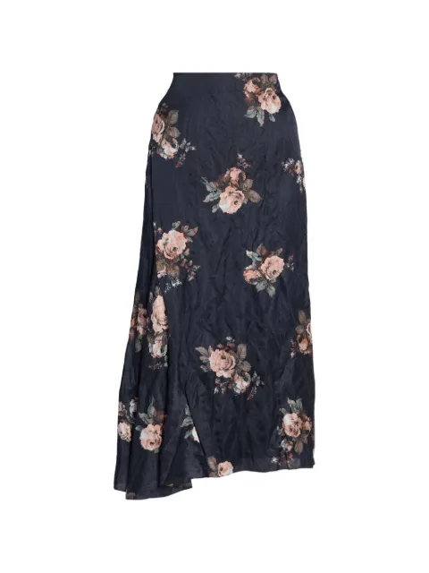 ERDEM floral-print asymmetric midi skirt