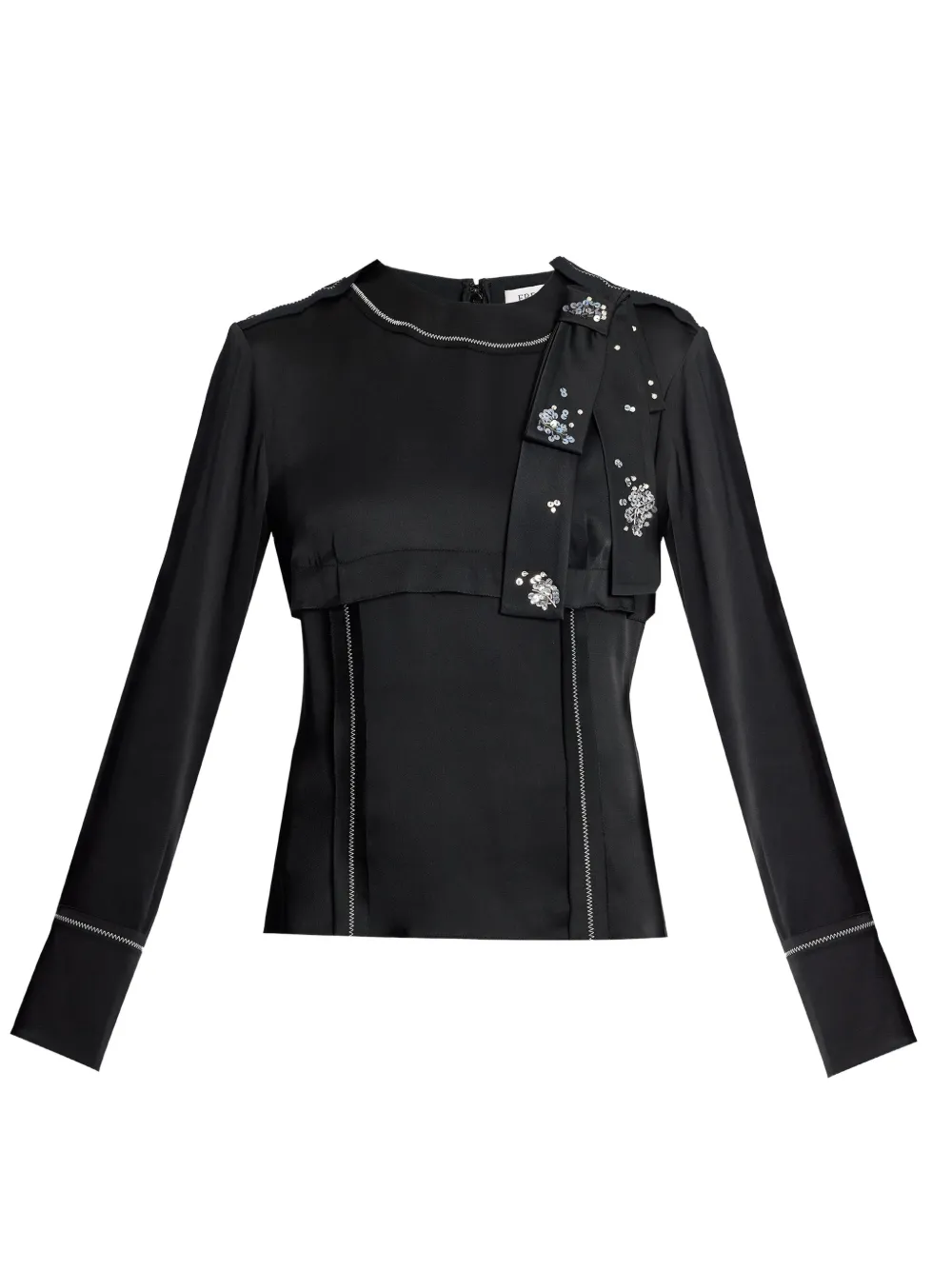 ERDEM Verfraaid shirt Zwart