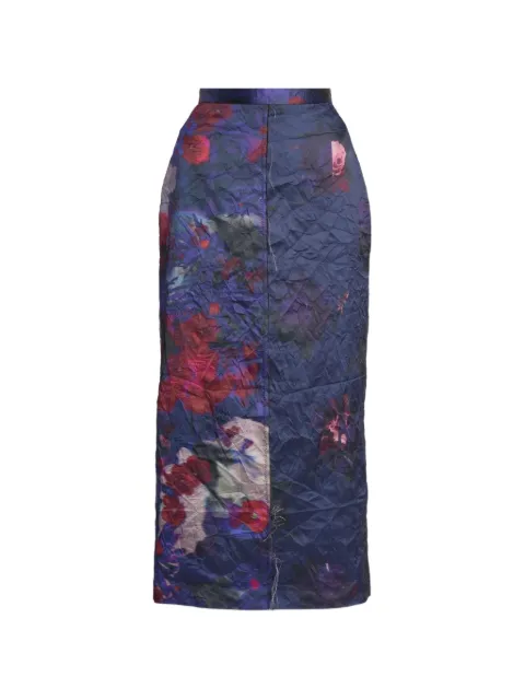 ERDEM crinkled midi skirt