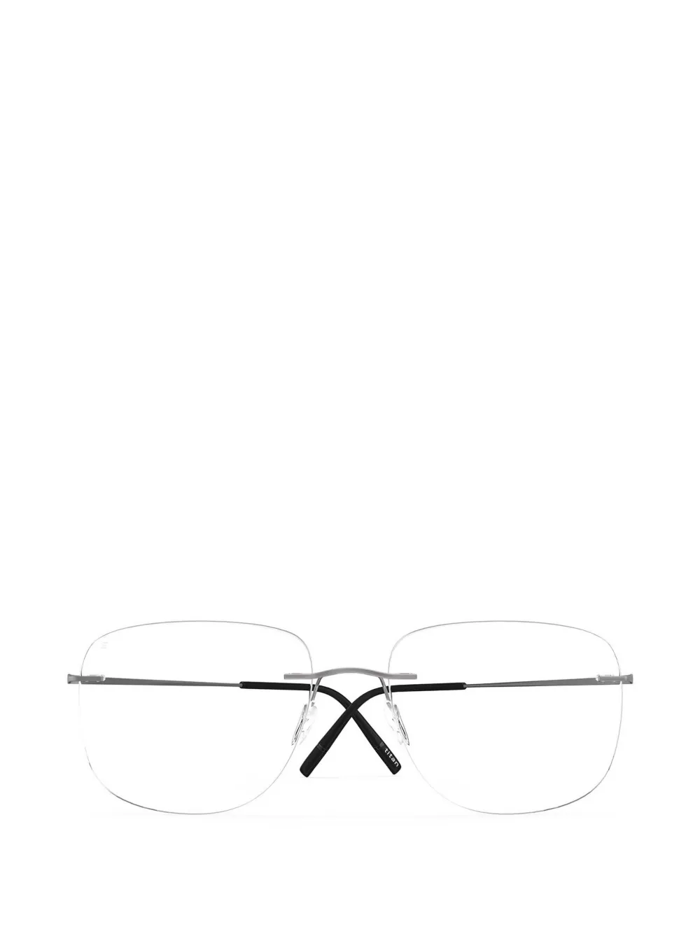 Silhouette Titan Minimal Art cat-eye frame glasses - Argento
