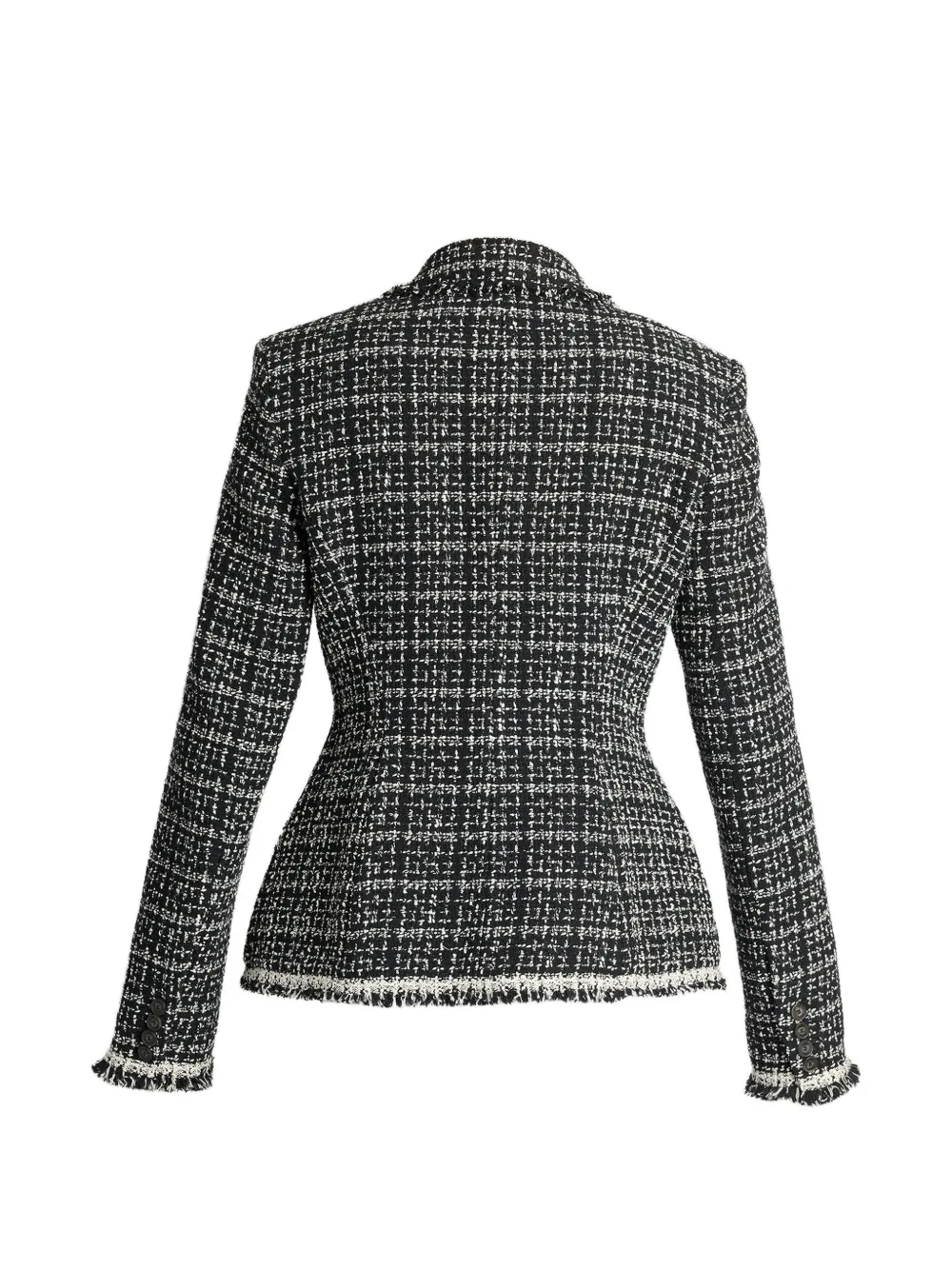 ERDEM Tweed Single-breasted Blazer in Black, view 2