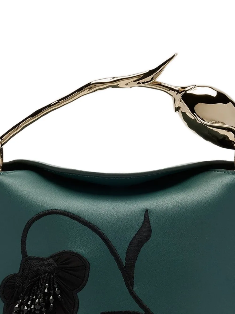 ERDEM mini Bloom flower-handle tote bag Groen