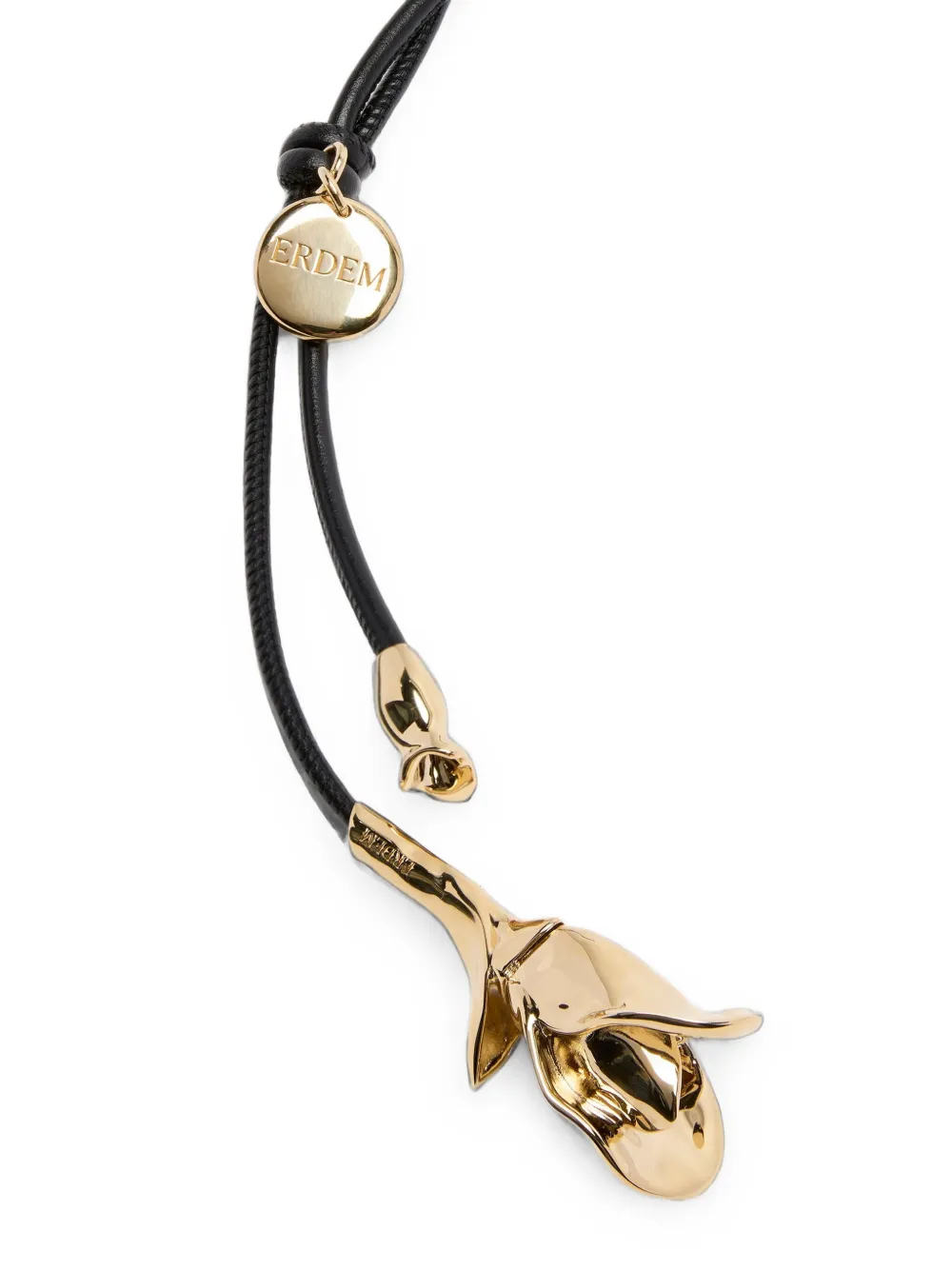 ERDEM Flora leather bag charm Zwart