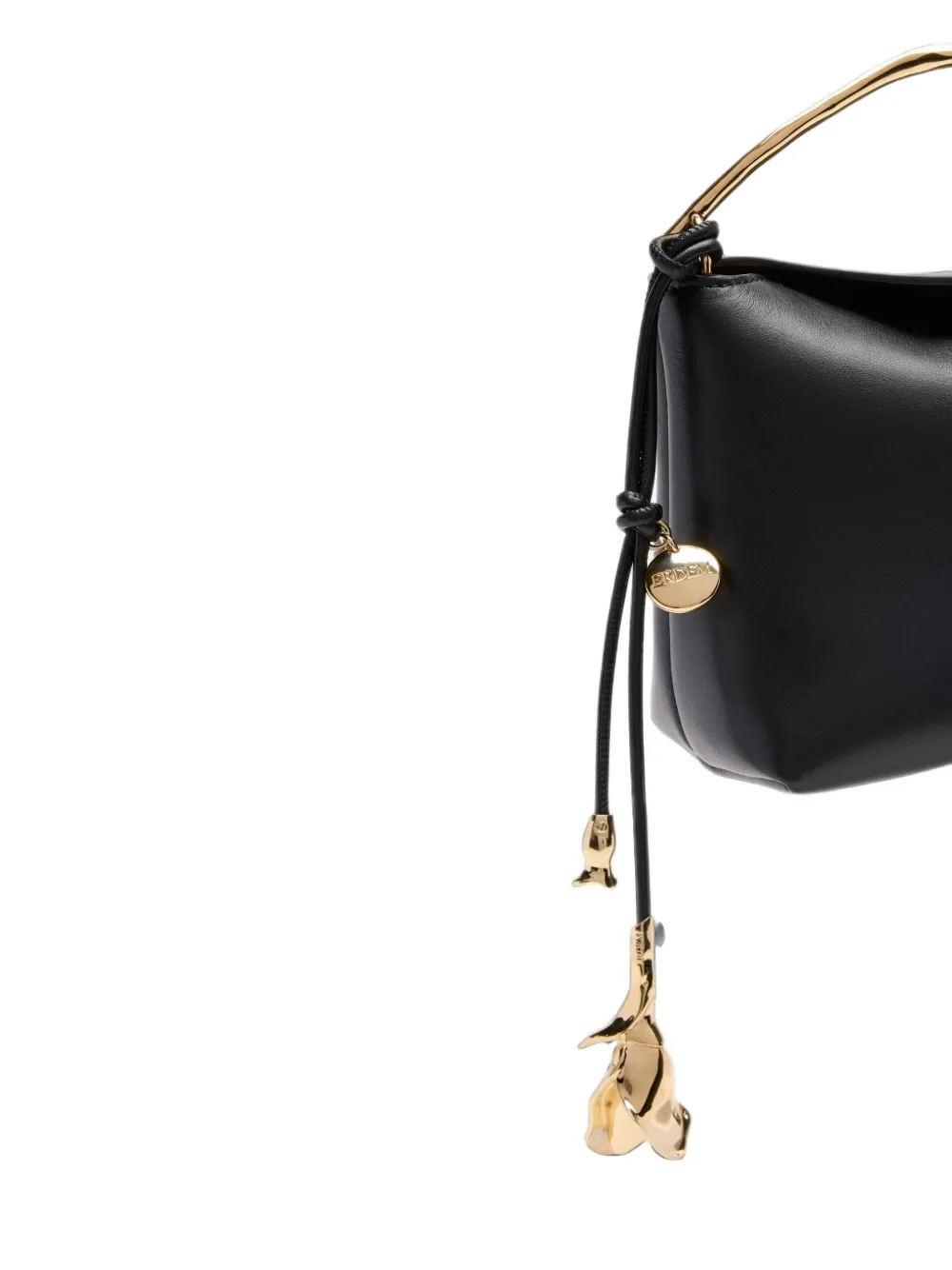 ERDEM Flora leather bag charm Zwart