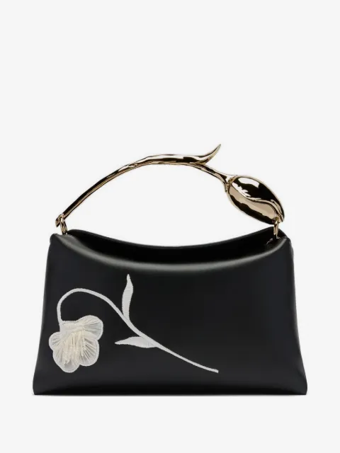 ERDEM midi Bloom embroidered leather tote bag