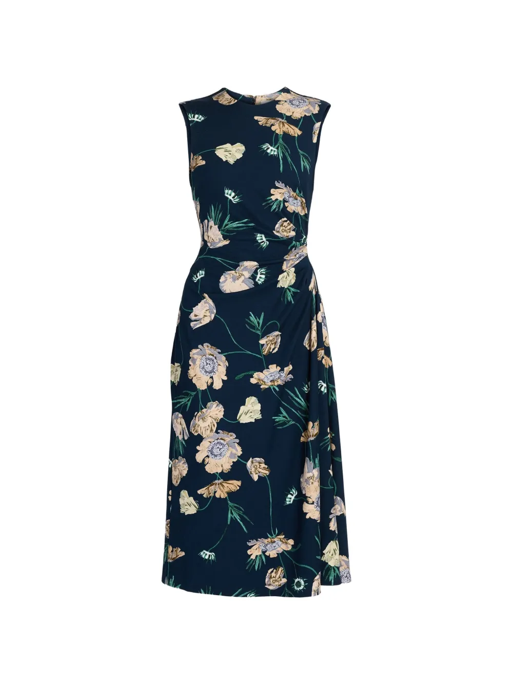 ERDEM floral-print midi dress - Blu