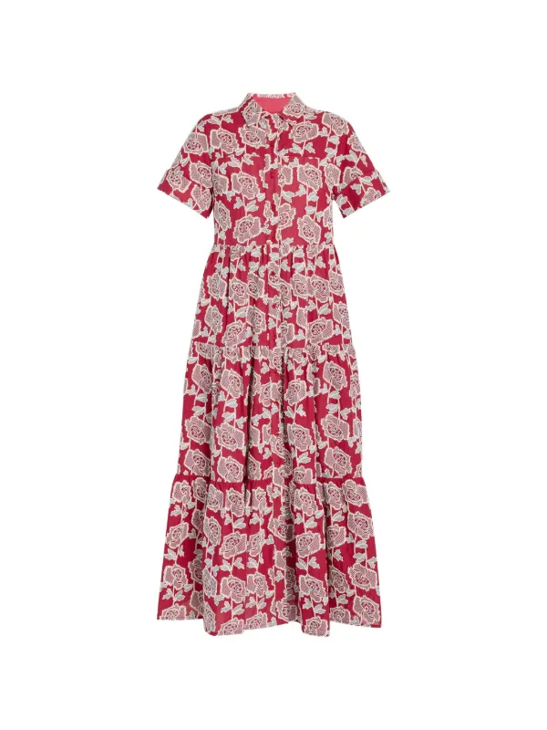 Erdem Floral-embroidered Midi Shirt Dress