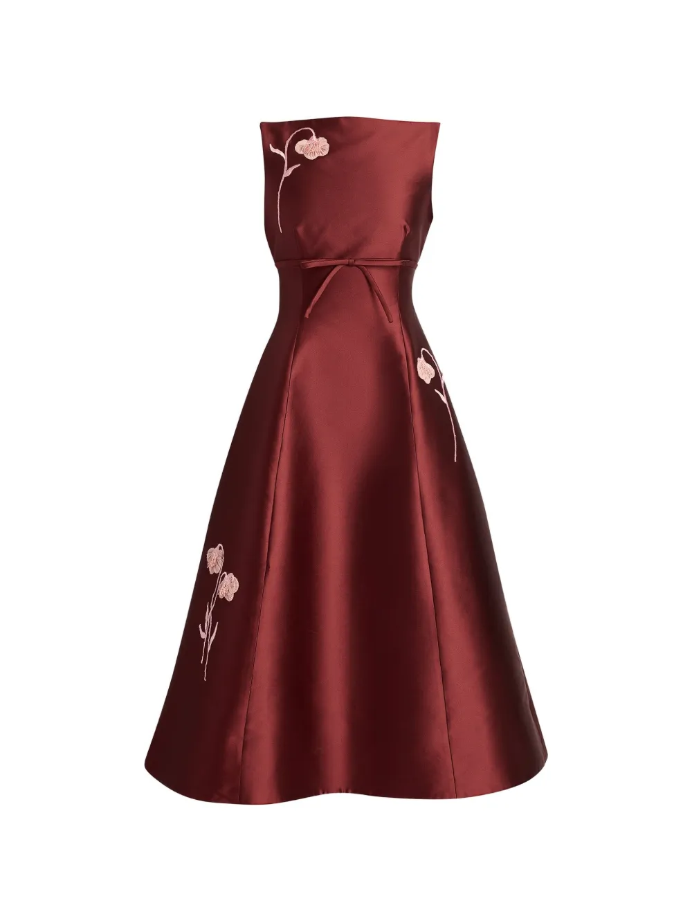ERDEM embroidered sleeveless dress - Rosso