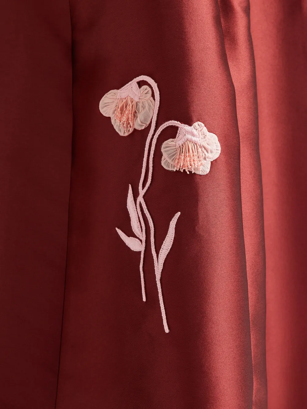 ERDEM embroidered sleeveless midi dress Rood