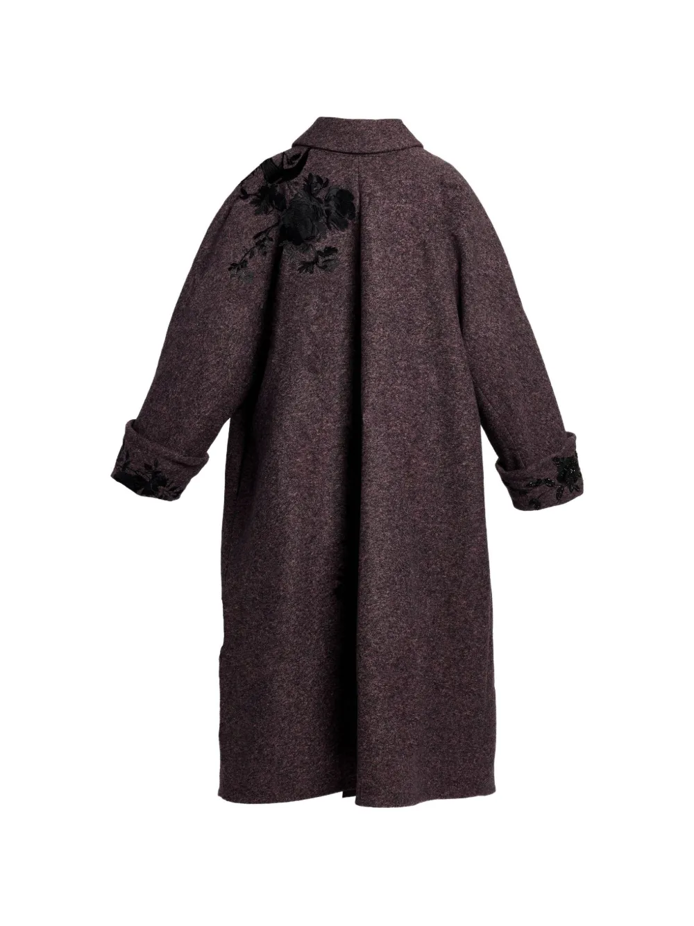 ERDEM embroidered speckled coat Paars