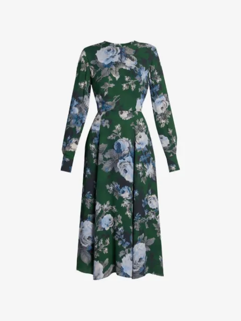 ERDEM floral-print long-sleeve dress