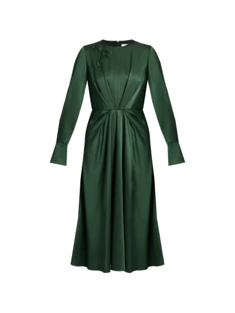 ERDEM satin seersucker draped dress