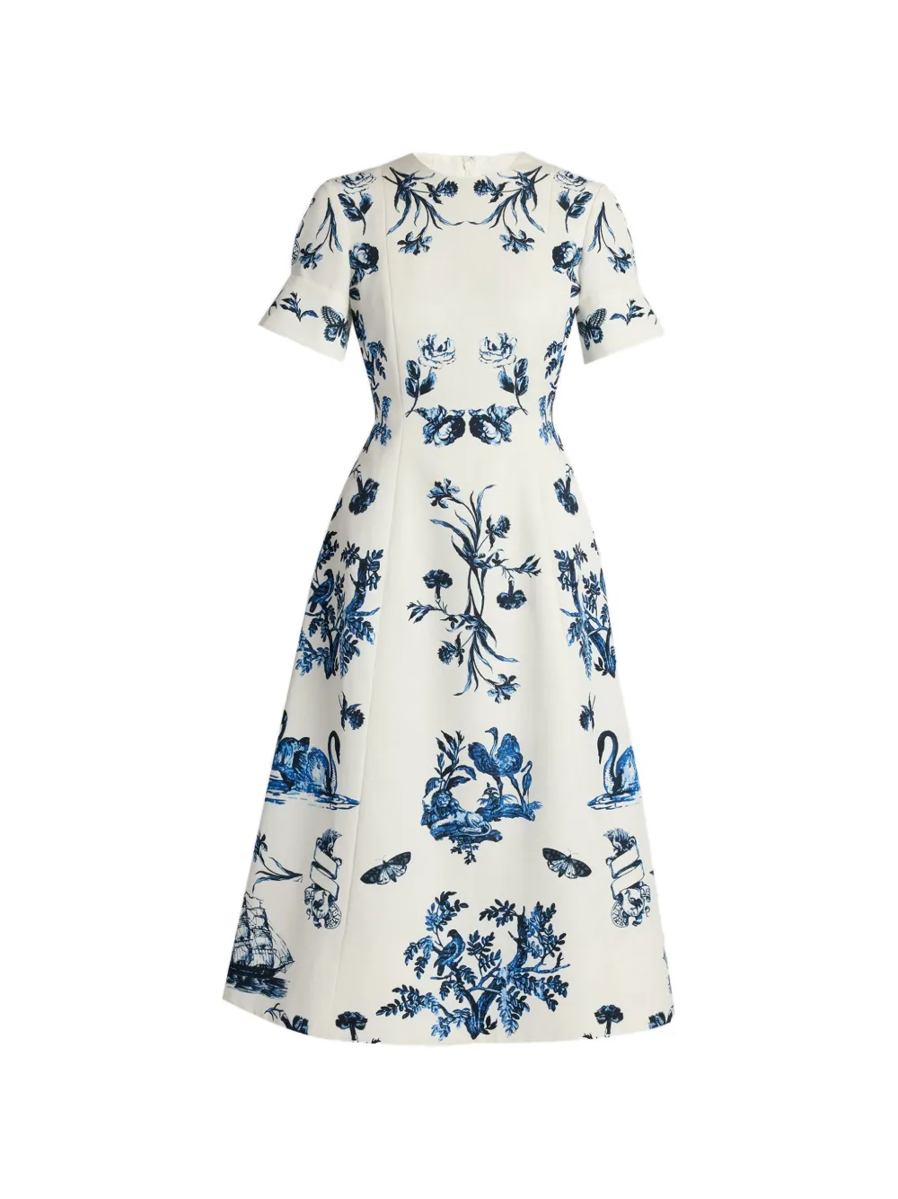 ERDEM Tattoo Toile de Jouy dress - Bianco