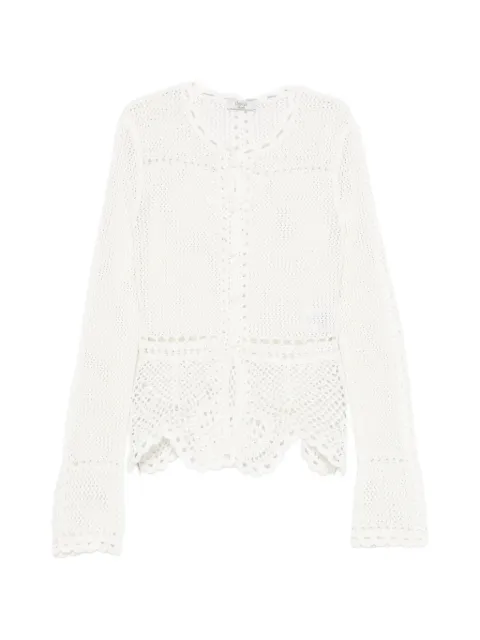 ERDEM crochet-knit peplum cardigan