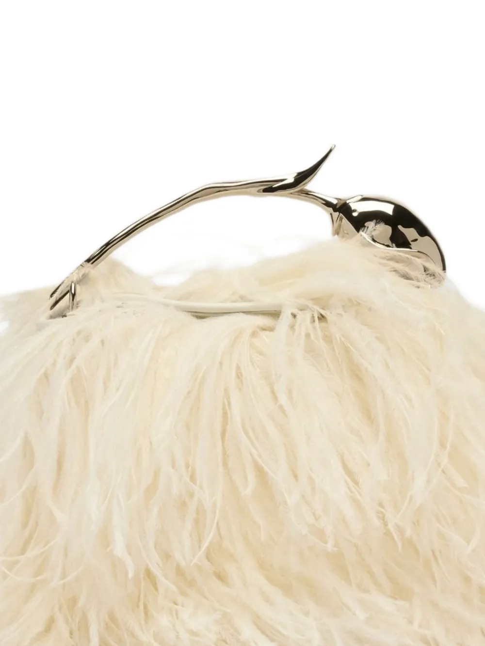 ERDEM mini Bloom feather-embellished tote bag Beige