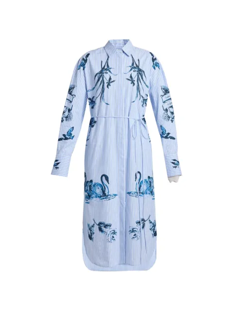 ERDEM Tattoo Toile De Jouy stripe shirt dress