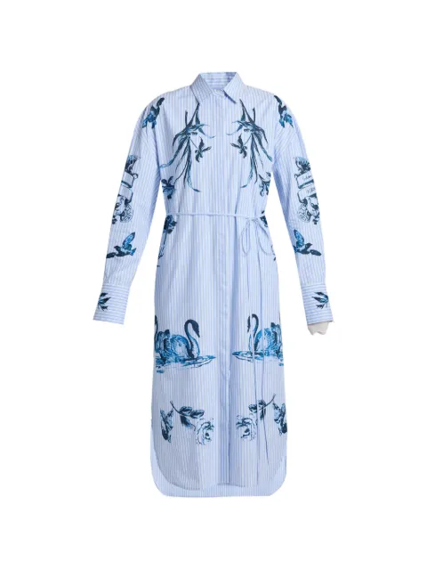 ERDEM Tattoo Toile De Jouy stripe shirt dress