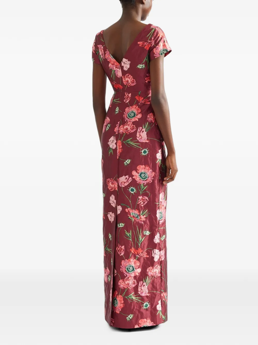 ERDEM floral-print gown Rood