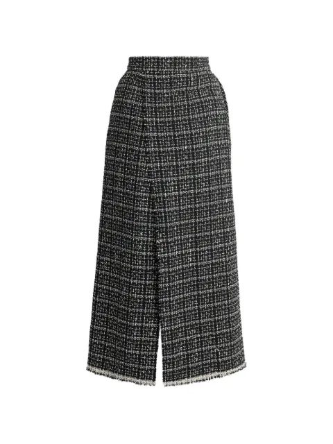 ERDEM tweed frayed-edge skirt