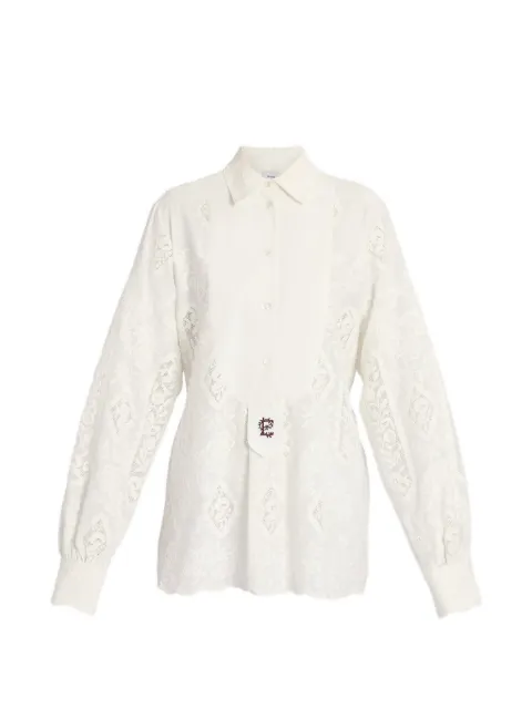 ERDEM embroidered cotton-voile blouse