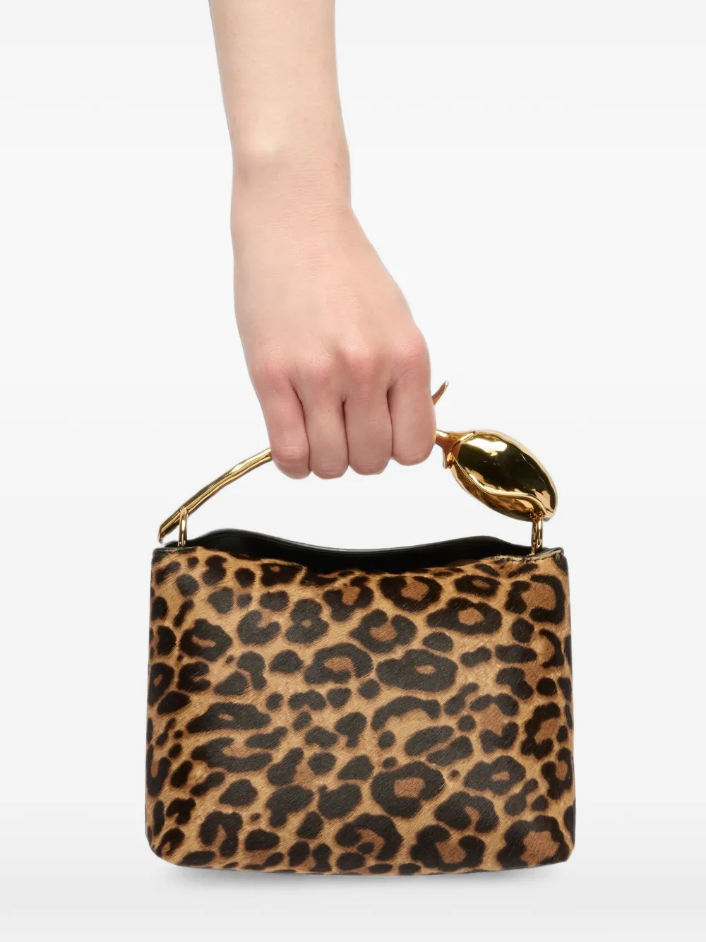 ERDEM mini Bloom leopard-print tote bag Bruin