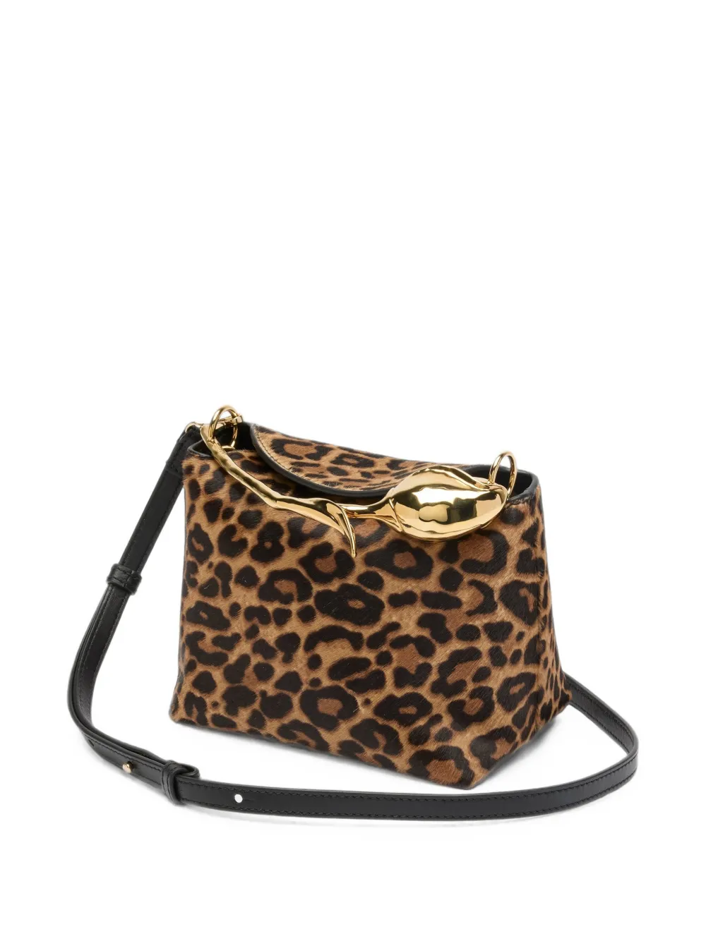 ERDEM Mini Bloom Leopard-print Tote Bag in Brown, view 3