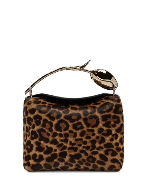 Erdem Mini Bloom Leopard-print Tote Bag in Brown
