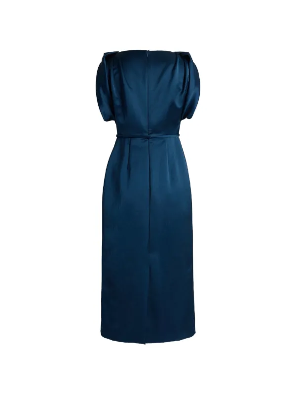 erdem dress blue Embroidered Satin Midi Party | the bodice of this