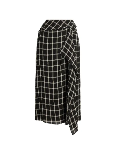 ERDEM check-pattern midi skirt