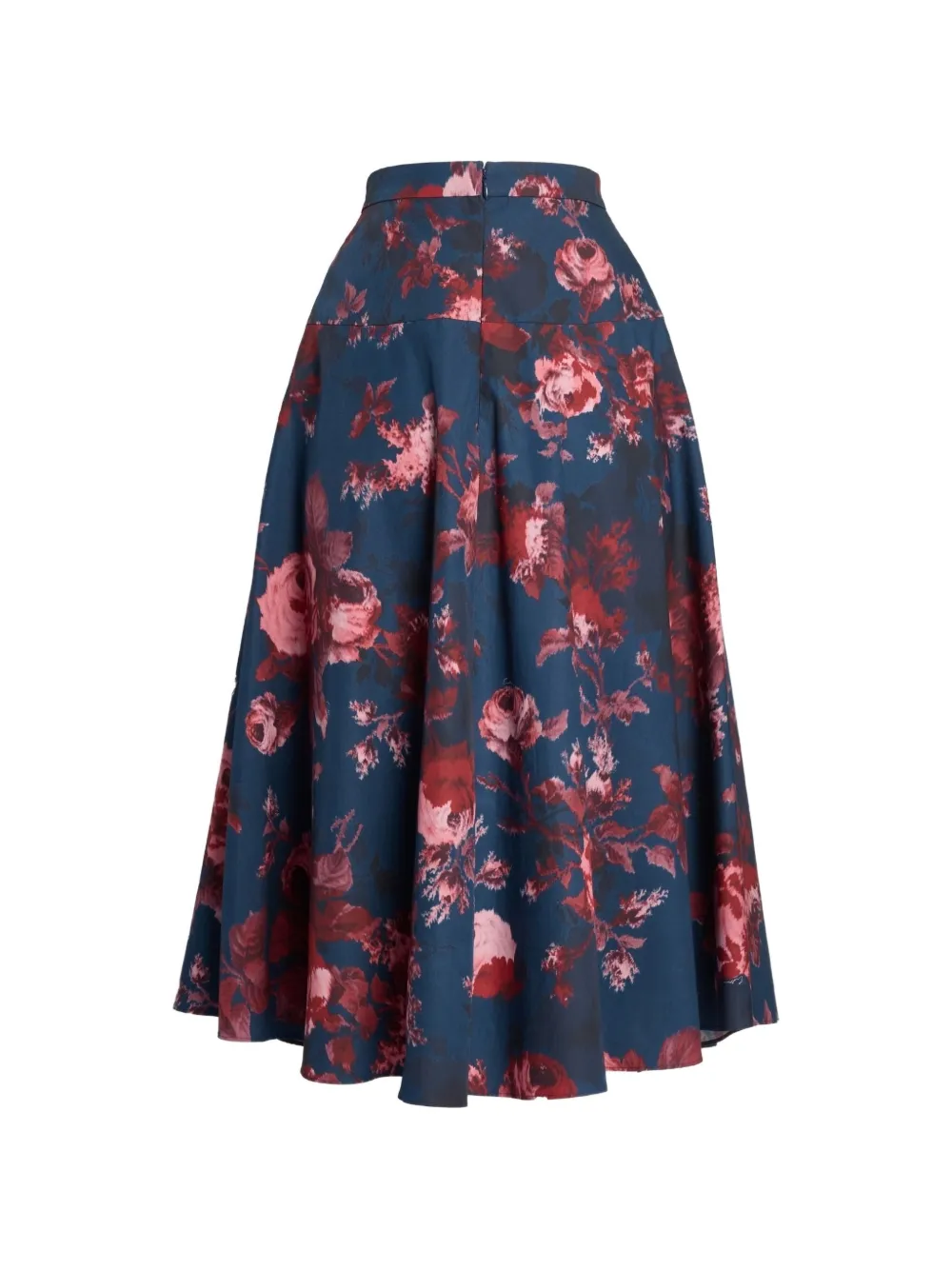 ERDEM Floral-print A-line Skirt in Blue, view 2