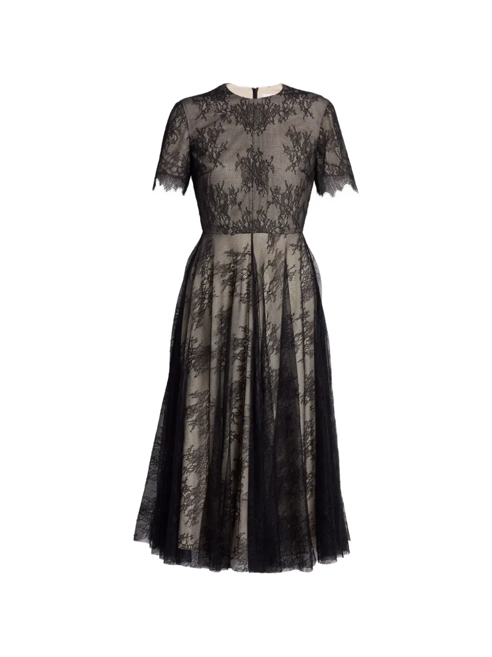 ERDEM floral-lace short-sleeve dress