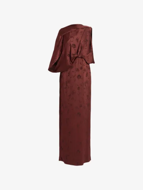 ERDEM vestido largo con motivo floral en jacquard