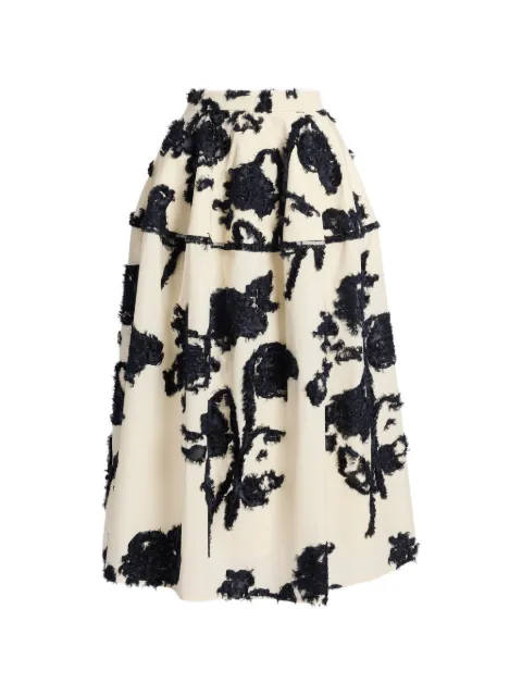 ERDEM fil coupé poplin skirt