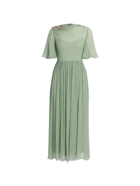 ERDEM embellished silk-creponne dress