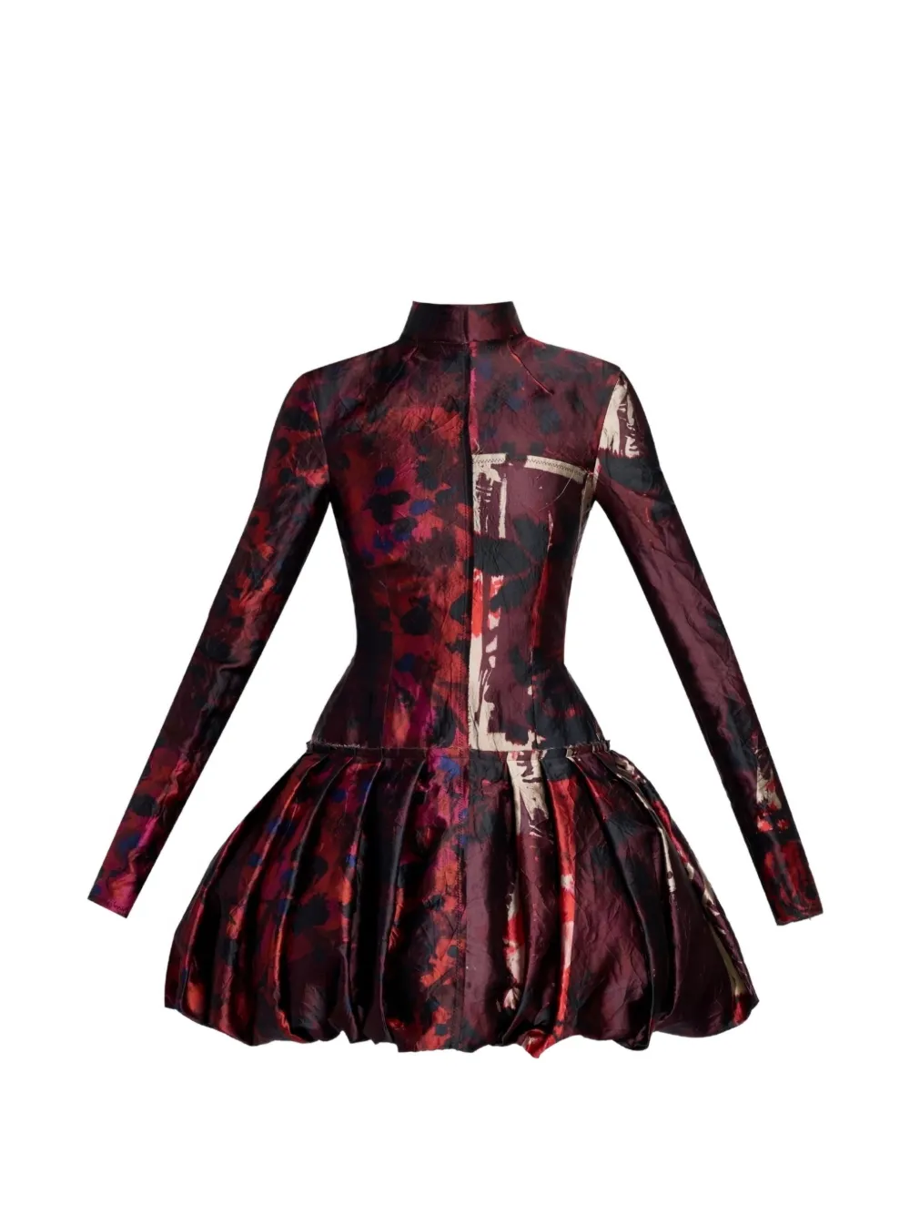 ERDEM floral-print dropped-waist dress Rood