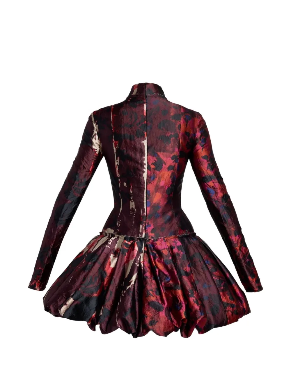 ERDEM floral-print dropped-waist dress Rood