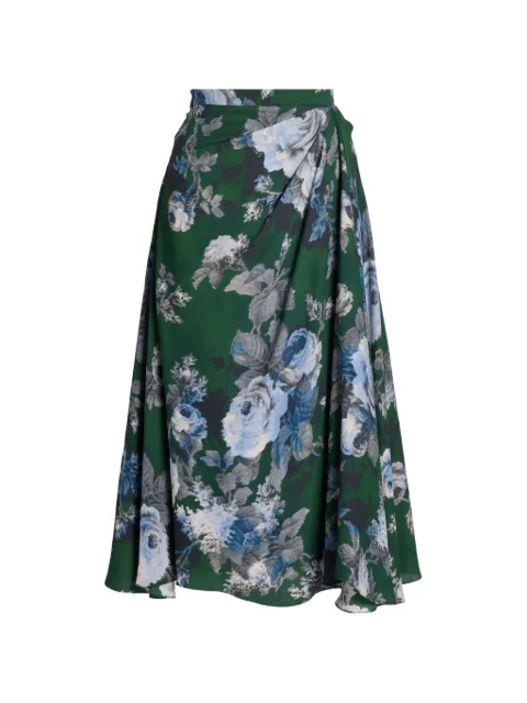 ERDEM floral-print draped skirt