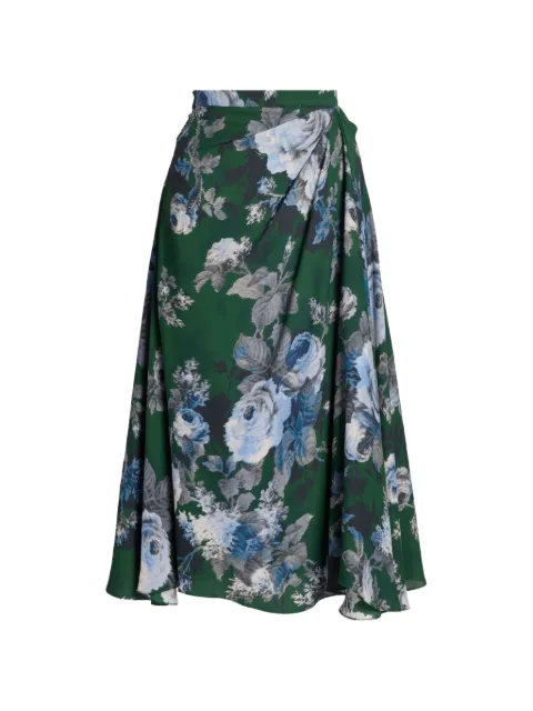 ERDEM floral-print draped skirt