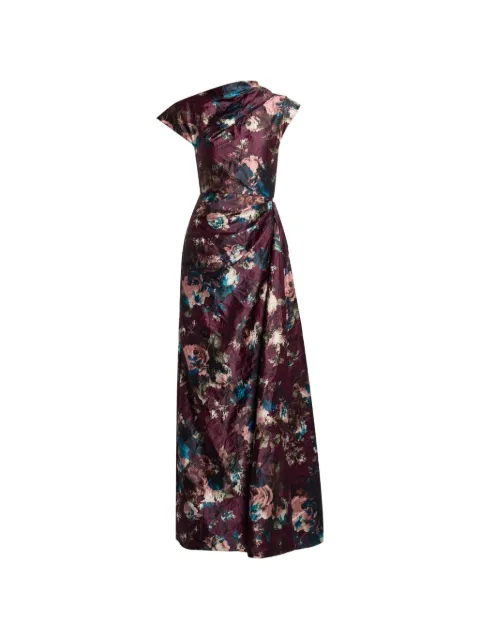 ERDEM floral-print draped gown